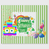 ハッピーバースデーセントパトリックのデイラッピング紙 ラッピングペーパー (フラット)