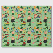 ハッピーバースデーセントパトリックの日 ラッピングペーパー (フラット)