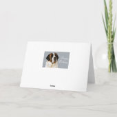 ハッピーバースデーセントベルナードパピードッグカード カード (裏面)