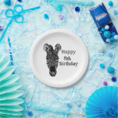 ハッピーバースデーゼブラウエージ ペーパープレート (パーティー)
