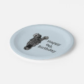 ハッピーバースデーゼブラW Age for Boy ペーパープレート (アングル)