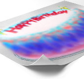 ハッピーバースデーゼラチンマウンテンケーキプリント ポスター (角)