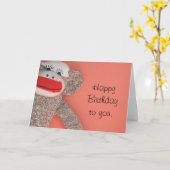 ハッピーバースデーソックサル カード (黄色い花)