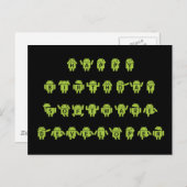 ハッピーバースデーソフトウェア開発者(Bugdroid) ポストカード (正面/裏面)