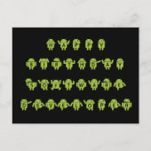 ハッピーバースデーソフトウェア開発者(Bugdroid) ポストカード (正面)