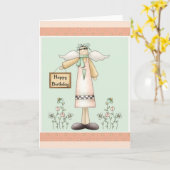 ハッピーバースデーソフトプリムエンジェルグリーティングカード カード (黄色い花)