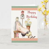 ハッピーバースデーソフトプリム人形グリーティングカード カード (黄色い花)