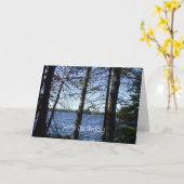 ハッピーバースデーソンウォーターのツリーシーン カード (黄色い花)