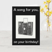 ハッピーバースデーソングカード カード (黄色い花)