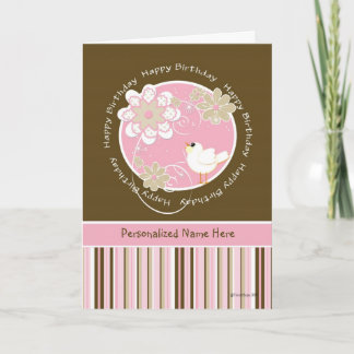 ハッピーバースデーソングバードテンプレート カード