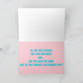 ハッピーバースデーソングヴィンテージ電子玩具カード カード (内部)