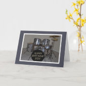 ハッピーバースデーソンドラム カード (黄色い花)