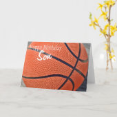 ハッピーバースデーソンバスケットボール カード (黄色い花)