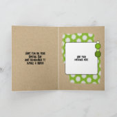 ハッピーバースデーソンフォトグリーン カード (内部)