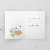 ハッピーバースデーソンブルーバード カード (内部)