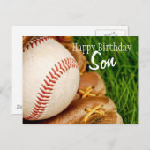 ハッピーバースデーソンベースボールミット ポストカード (正面/裏面)