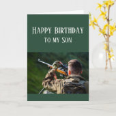 ハッピーバースデーソン狩り迷彩カード カード (黄色い花)