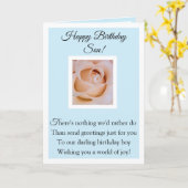 ハッピーバースデーソン カード (黄色い花)