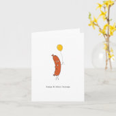 ハッピーバースデーソーセージカード カード (黄色い花)