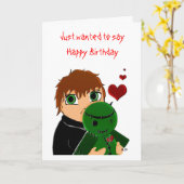 ハッピーバースデーゾンビ カード (黄色い花)