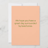 ハッピーバースデータイガーリリー写真カスタムカード カード (裏面)