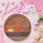 ハッピーバースデータイガー！ ペーパープレート (パーティー)