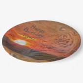 ハッピーバースデータイガー！ ペーパープレート (アングル)