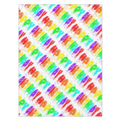 ハッピーバースデータイポグラフィカラフルバルーンかわいい テーブルクロス (正面)