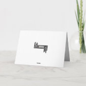 ハッピーバースデータイポグラフィハイヒールグリーティングカード カード (裏面)