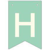 ハッピーバースデータイポグラフィフェイク金ゴールドスター&ストライプ バンティングフラッグ (第2の旗)