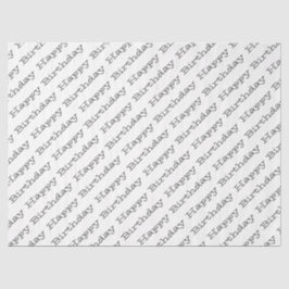 ハッピーバースデータイポグラフィモダンおもしろい祝 薄葉紙
