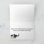 ハッピーバースデータキシード猫カード カード (内部)