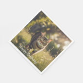 ハッピーバースデータビーキャット スタンダードランチョンナプキン (角)