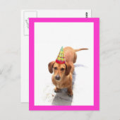 ハッピーバースデーダシュント葉書 ポストカード (正面/裏面)