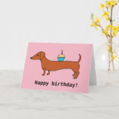 ハッピーバースデーダシュント カード (黄色い花)