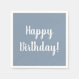 ハッピーバースデーダスティブルーバースデーパーティー スタンダードカクテルナプキン