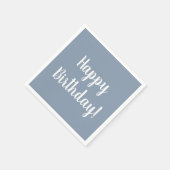 ハッピーバースデーダスティブルーバースデーパーティー スタンダードカクテルナプキン (角)