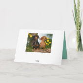 ハッピーバースデーダックスシュント子犬カード カード (裏面)