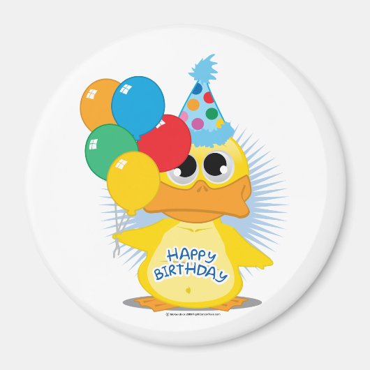 ハッピーバースデーダック マグネット (正面)