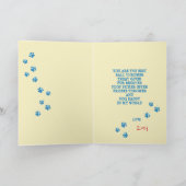 ハッピーバースデーダディからのYour Brown Pug カード (内部)