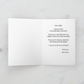 ハッピーバースデーダディカスタムカード写真と文字 カード (内部)