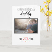 ハッピーバースデーダディカスタムカード写真と文字 カード (黄色い花)
