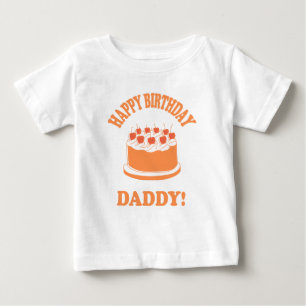 ハッピーバースデーダディデザイン2 ベビーTシャツ