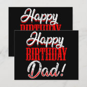 ハッピーバースデーダディパパ父の日 エンクロージャーカード (正面/裏面)
