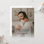 ハッピーバースデーダディーソースベビー カード (正面/裏面インサイチュ)