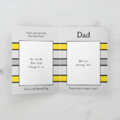 ハッピーバースデーダディ灰色の黄色の写真あなたを愛 カード (内部)