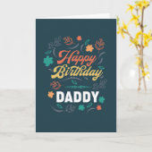 ハッピーバースデーダディ カード (黄色い花)