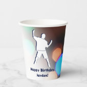 ハッピーバースデーダンスパーティーライト 紙コップ (正面)