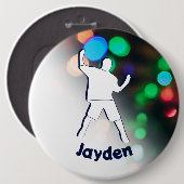 ハッピーバースデーダンスパーティーライト 缶バッジ (正面&裏面)