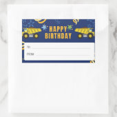 ハッピーバースデーダンプトラックステッカー 長方形シール (バッグ)